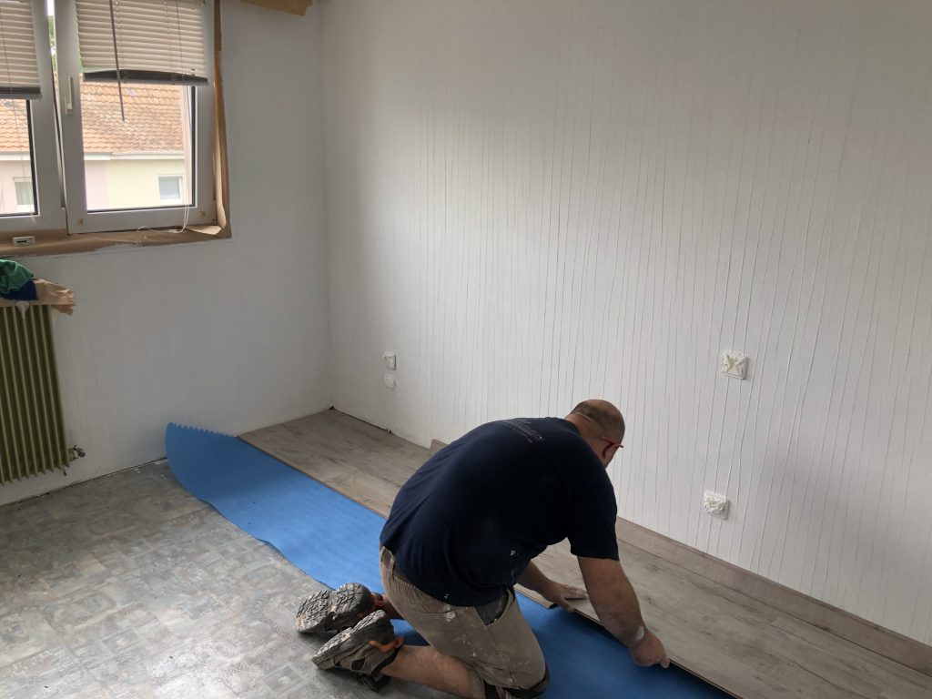 pose de revetement sol